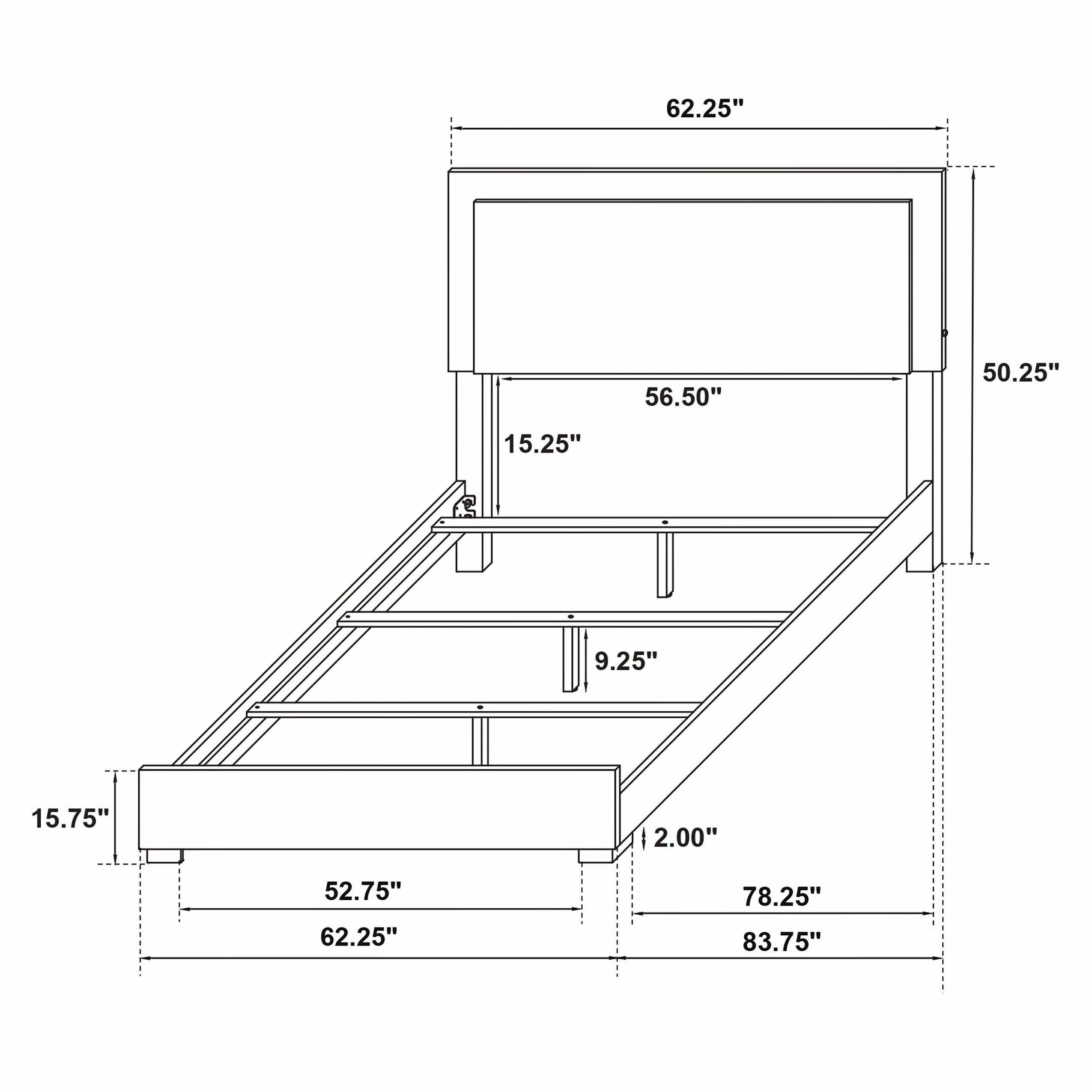 Coaster Marceline Queen Bed with LED Headboard White