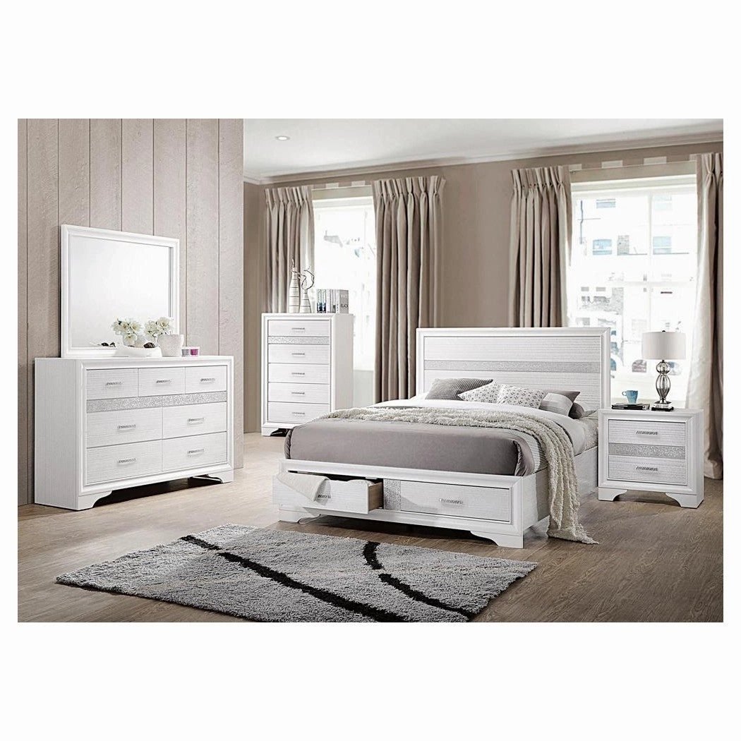 Coaster Miranda Eastern King 2-Drawer Storage Bed White