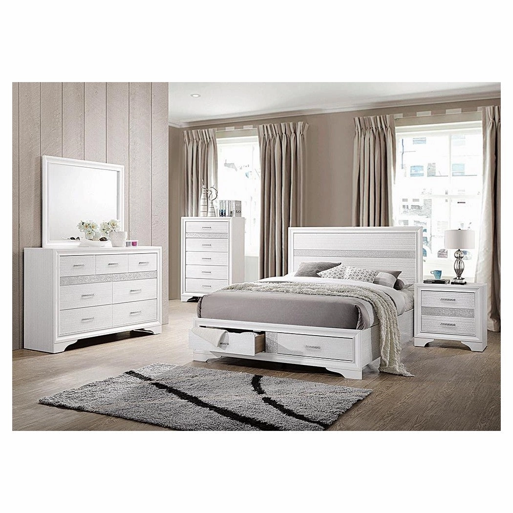 Coaster Miranda Eastern King 2-Drawer Storage Bed White