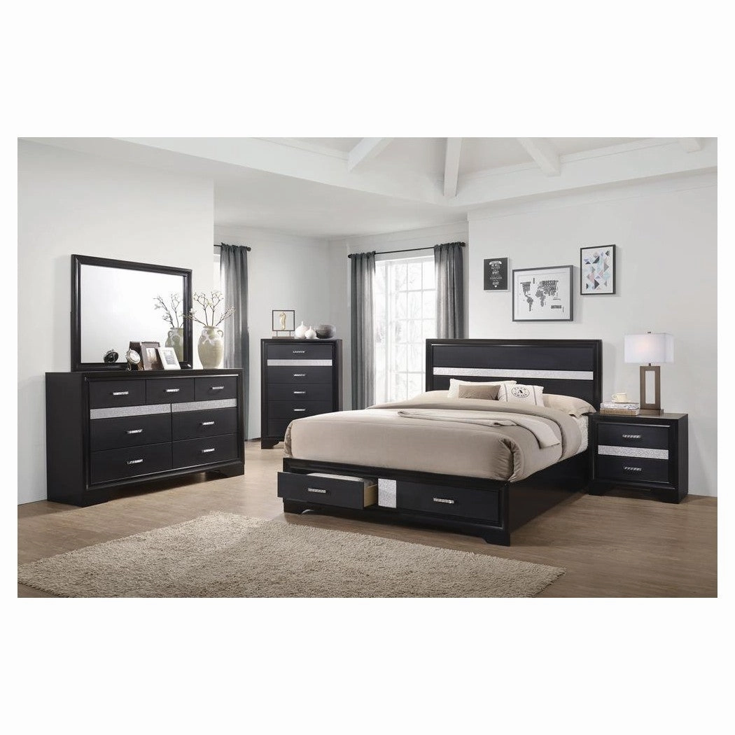 Coaster Miranda Queen 2-Drawer Storage Bed Black