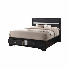 Coaster Miranda Queen 2-Drawer Storage Bed Black bed frame,bed base,bedroom furniture