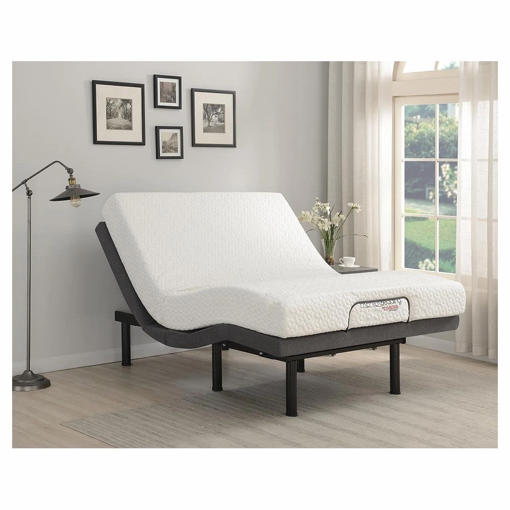 Coaster Negan Twin Xl Adjustable Bed Base Grey And Black