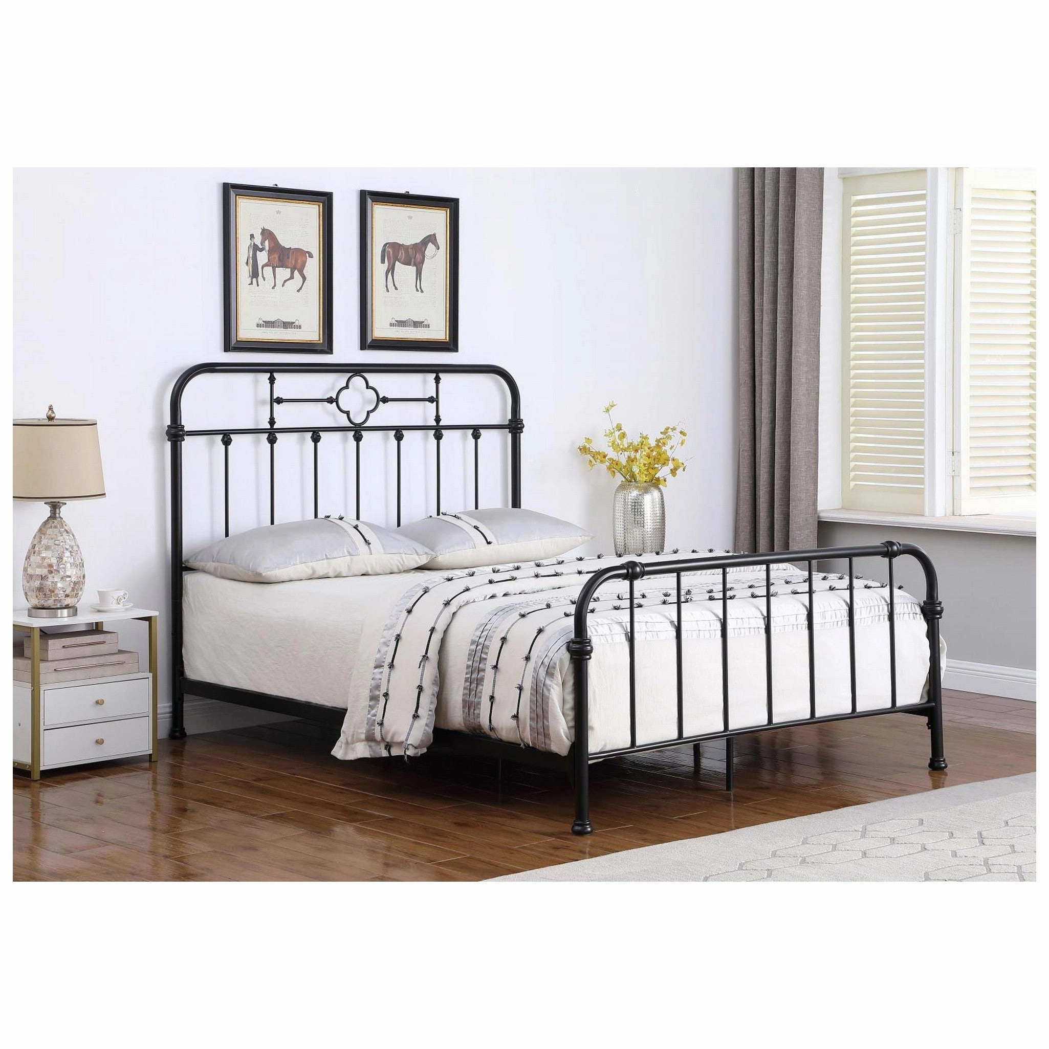 Coaster Packlan Eastern King Metal Panel Bed Matte Black