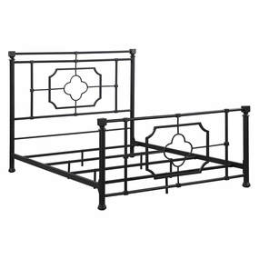 Coaster Paskay Eastern King Metal Panel Bed Matte Black bed frame,bed base,bedroom furniture