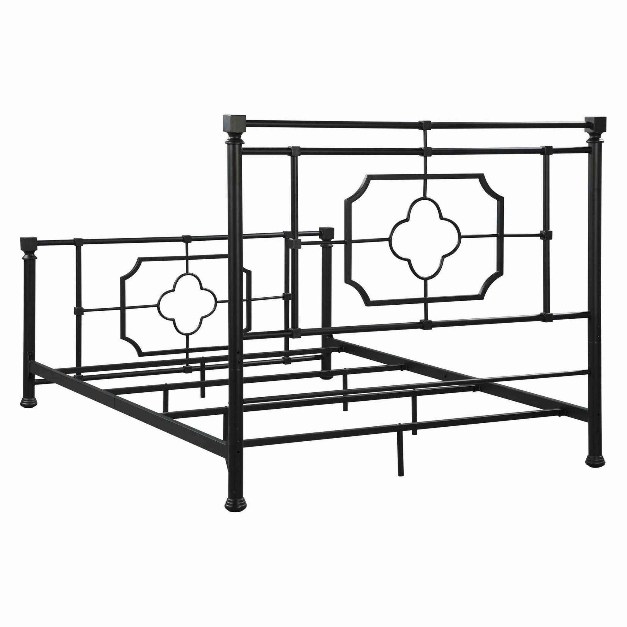 Coaster Paskay Eastern King Metal Panel Bed Matte Black