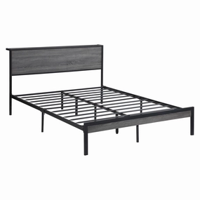 Coaster Ricky Queen Platform Bed Grey and Black bed frame,bed base,bedroom furniture