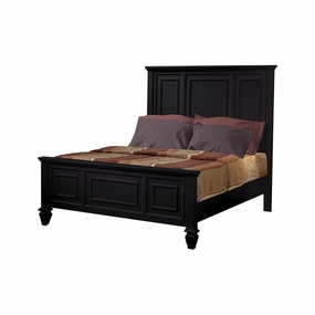 Coaster Sandy Beach Queen Panel Bed With High Headboard Black bed frame,bed base,bedroom furniture