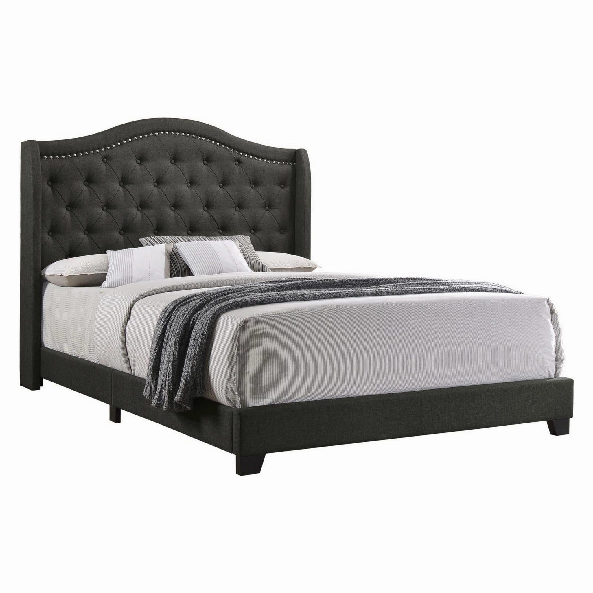 Coaster Sonoma Camel Back Eastern King Bed Grey