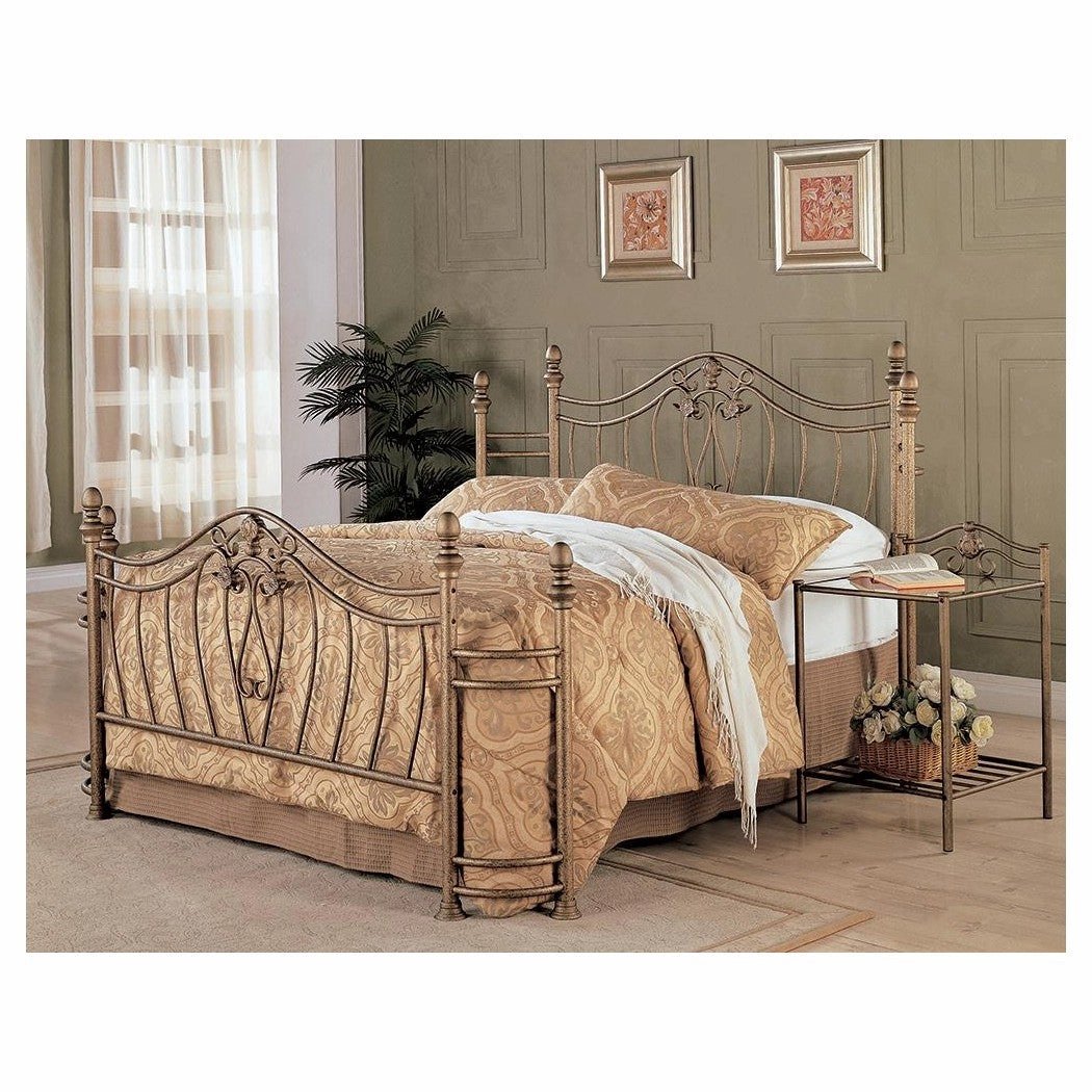 Coaster Sydney Eastern King Bed Antique Brushed Gold