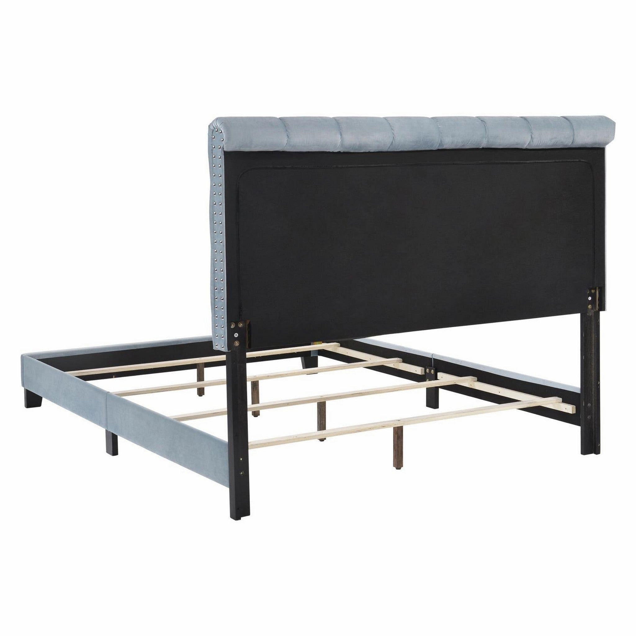 Coaster Warner Eastern King Upholstered Bed Slate Blue