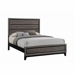 Coaster Watson Queen Bed Grey Oak And Black bed frame,bed base,bedroom furniture