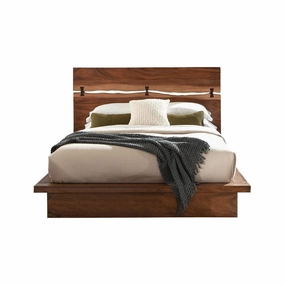 Coaster Winslow California King Bed Smokey Walnut And Coffee Bean bed frame,bed base,bedroom furniture