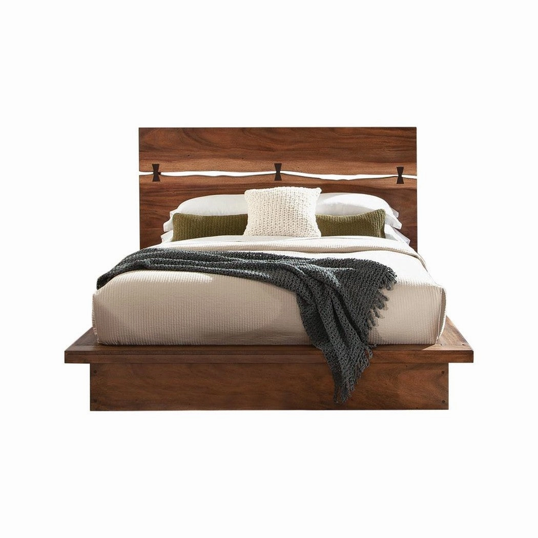 Coaster Winslow Queen Bed Smokey Walnut And Coffee Bean bed frame,bed base,bedroom furniture