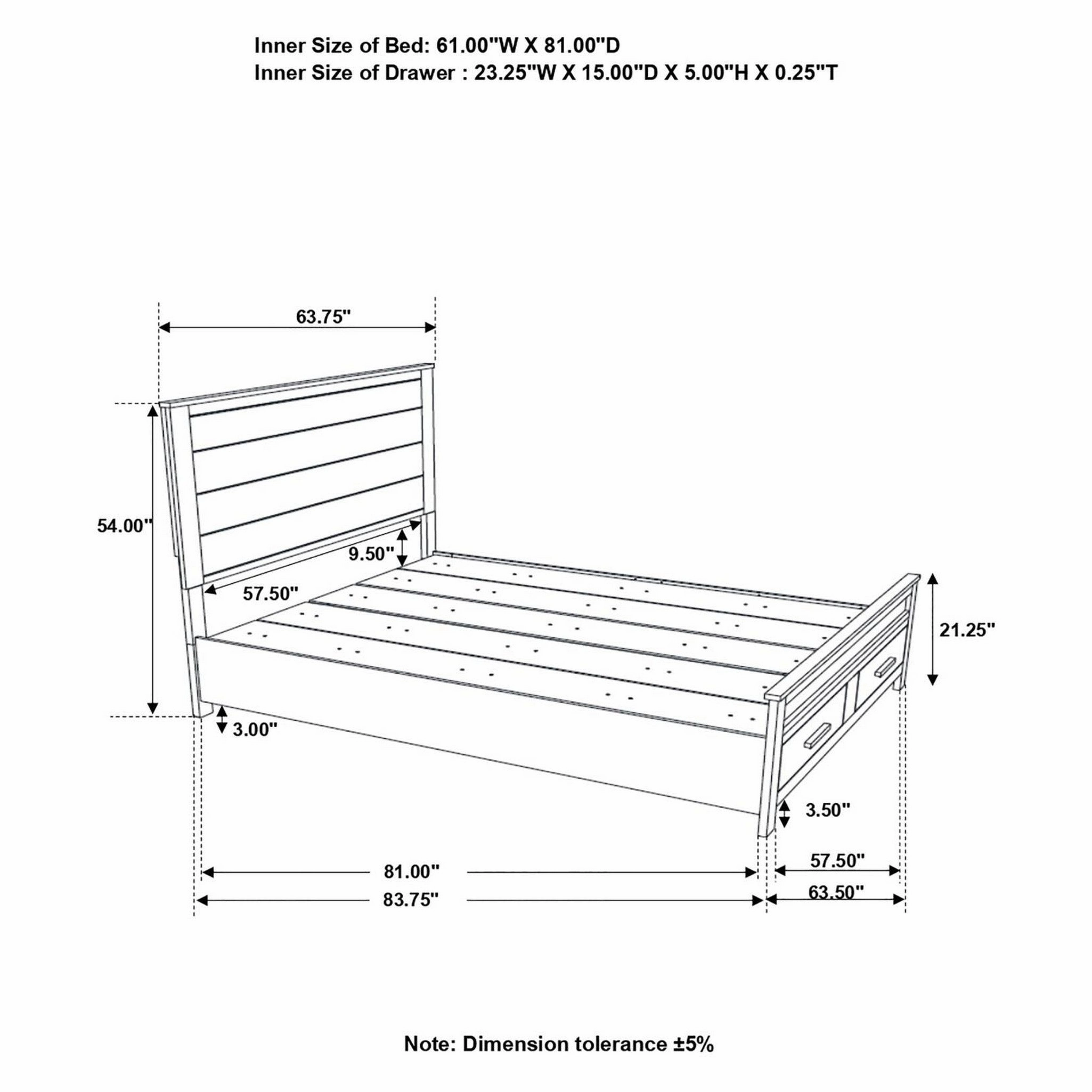 Coaster Woodmont Queen Storage Bed Rustic Golden Brown
