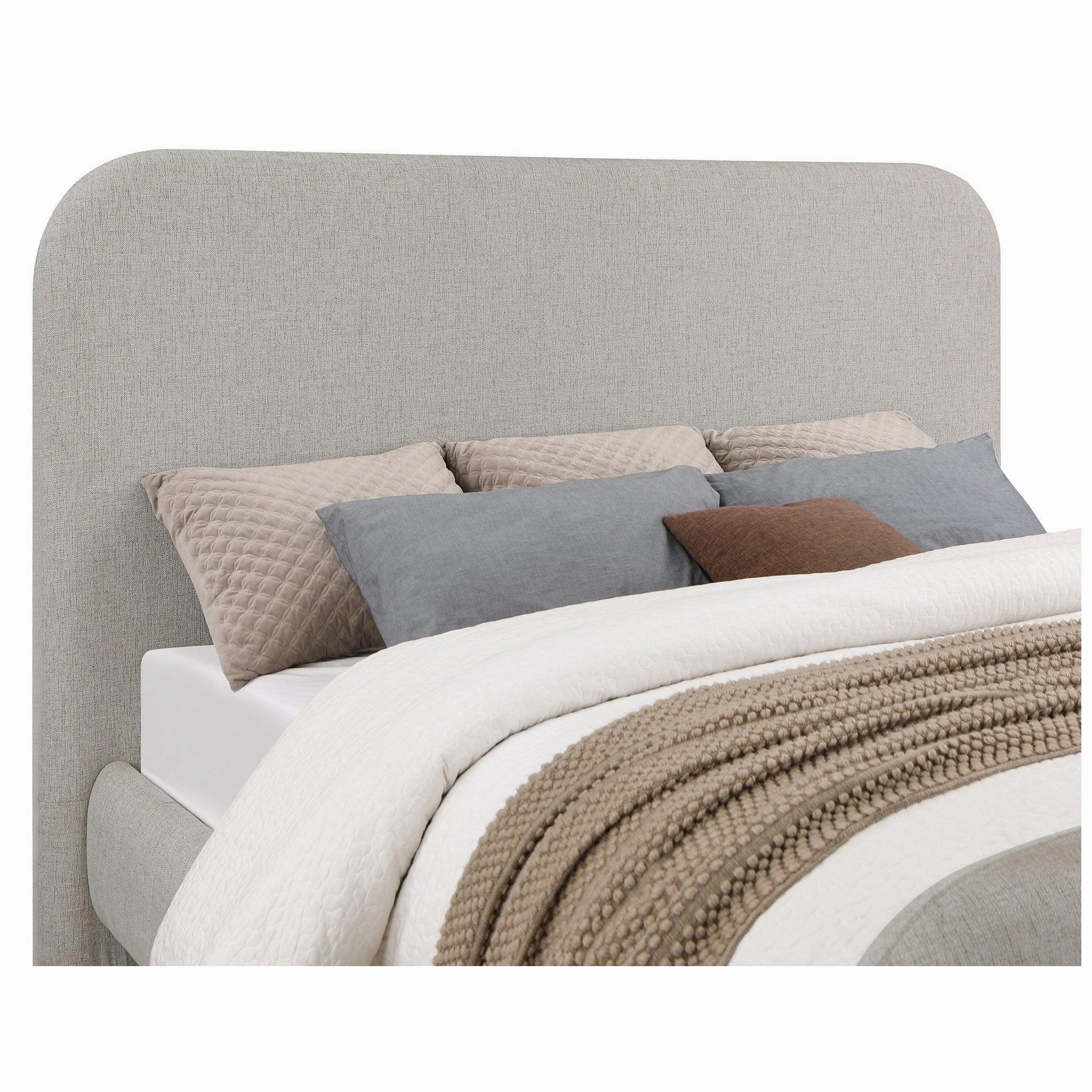 Coaster Wren Upholstered Eastern King Platform Bed Grey