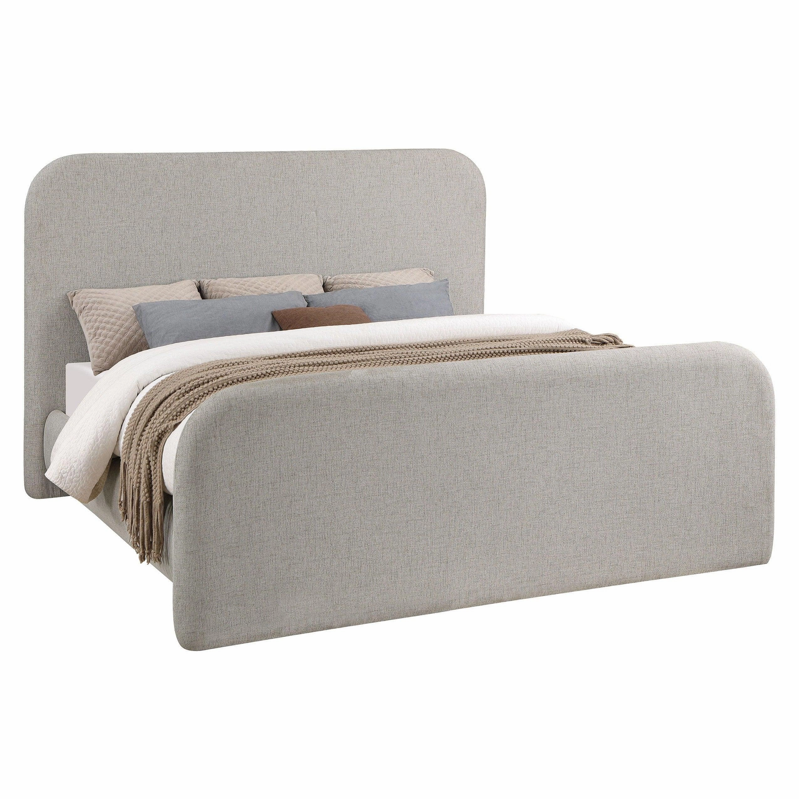 Coaster Wren Upholstered Eastern King Platform Bed Grey