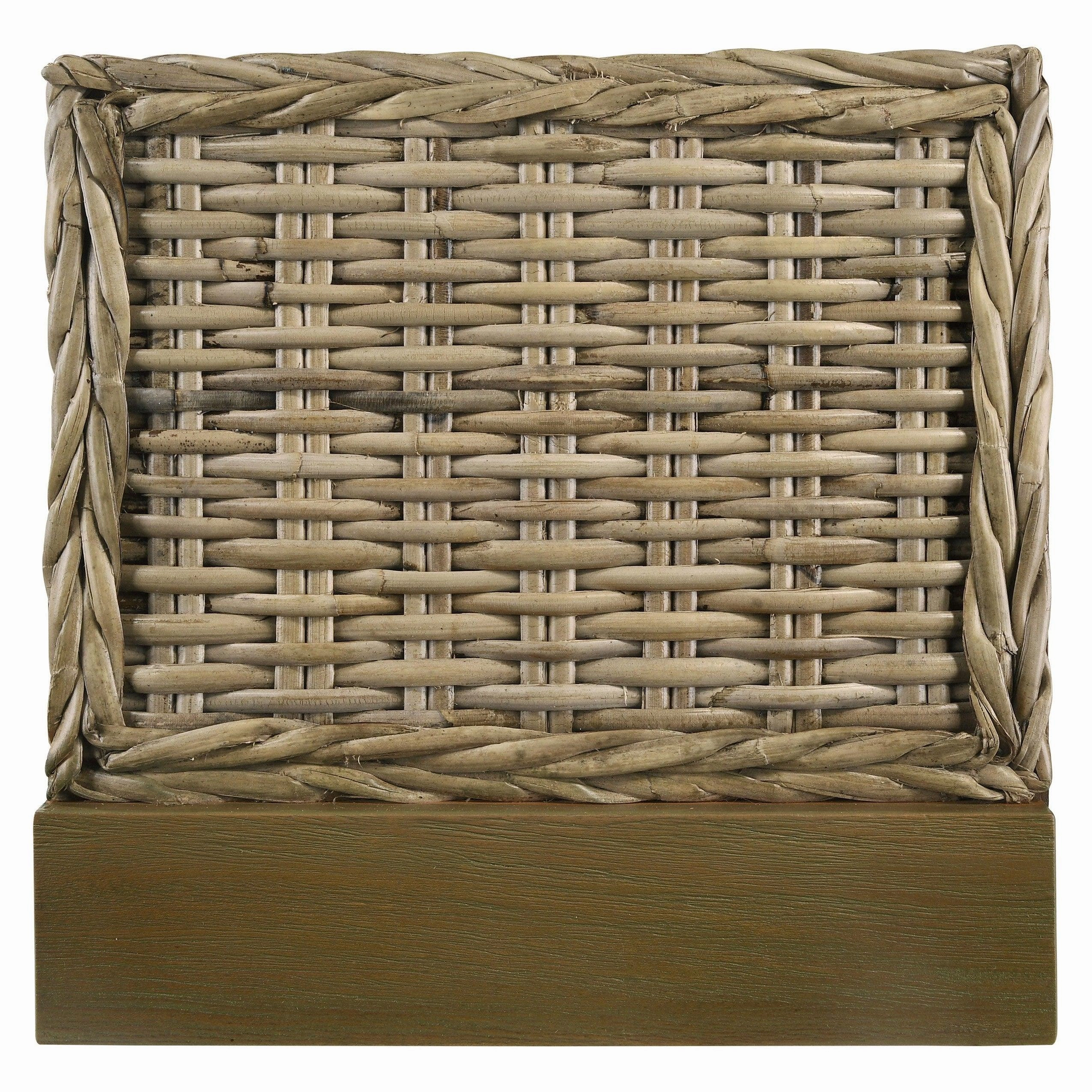 Coaster Zyla Woven Rattan Eastern King Panel Bed Kubu Grey