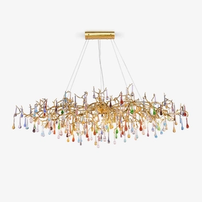 Colorful Raindrop Brass Branch Chandelier chandelier,ceiling light,decorative lighting