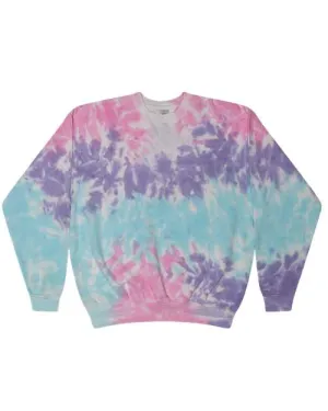 Colortone 8100 Tie-Dyed Fleece Crewneck Sweatshirt