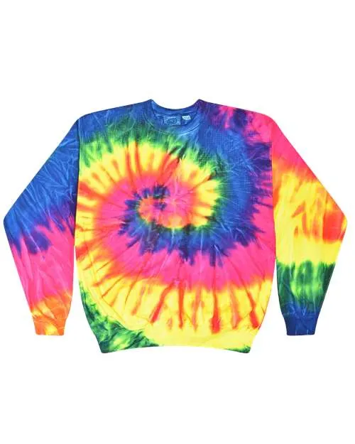 Colortone 8100 Tie-Dyed Fleece Crewneck Sweatshirt