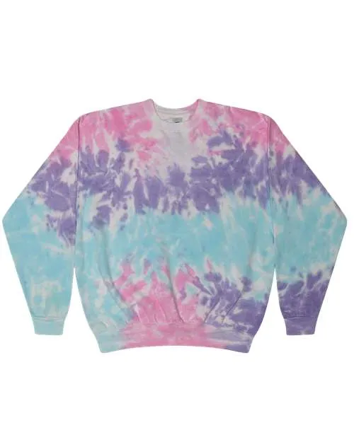 Colortone 8100 Tie-Dyed Fleece Crewneck Sweatshirt