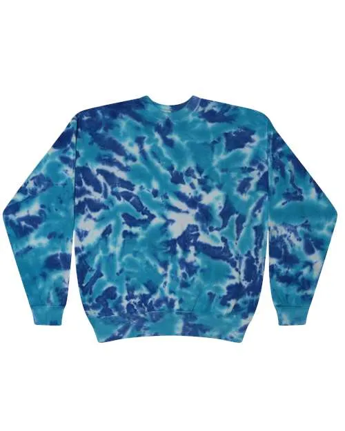 Colortone 8100 Tie-Dyed Fleece Crewneck Sweatshirt