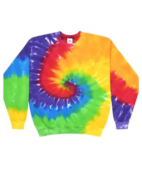 Colortone 8100 Tie-Dyed Fleece Crewneck Sweatshirt