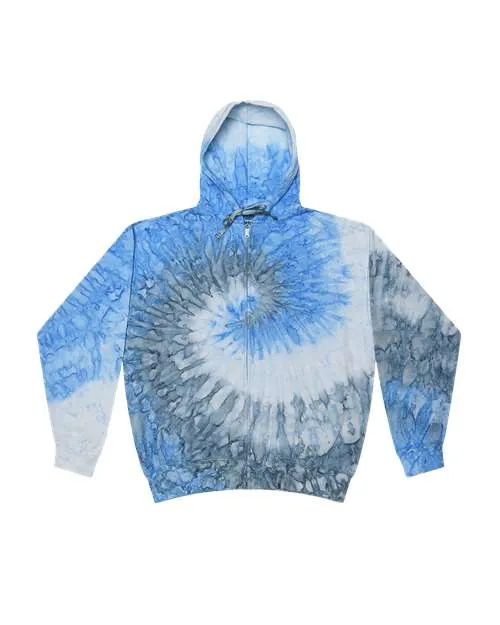 Colortone 8888 Tie-Dyed Full-Zip Hooded Sweatshirt