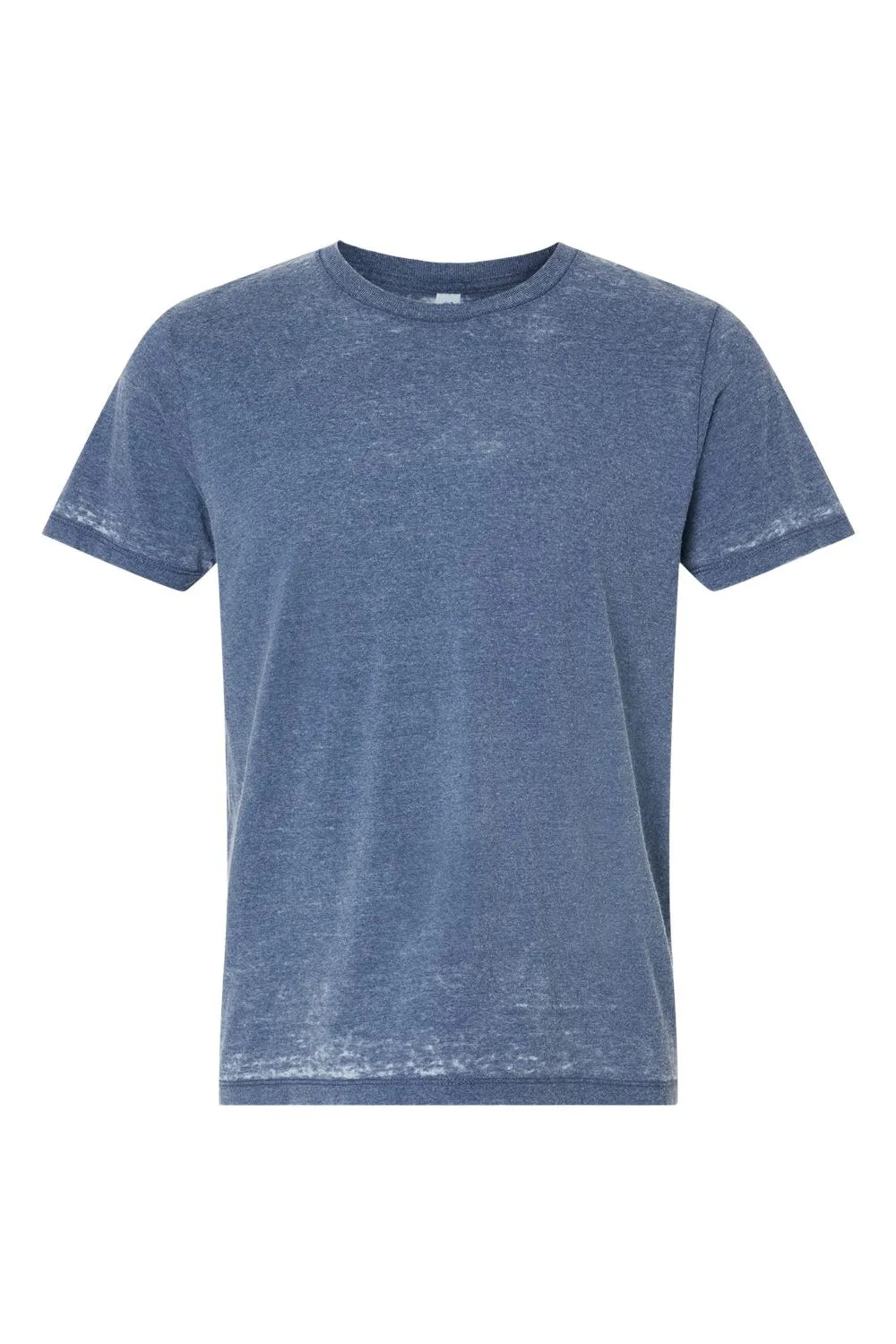 Colortone Mens Acid Wash Burnout Short Sleeve Crewneck T-Shirt - Denim Blue Clothing Colortone
