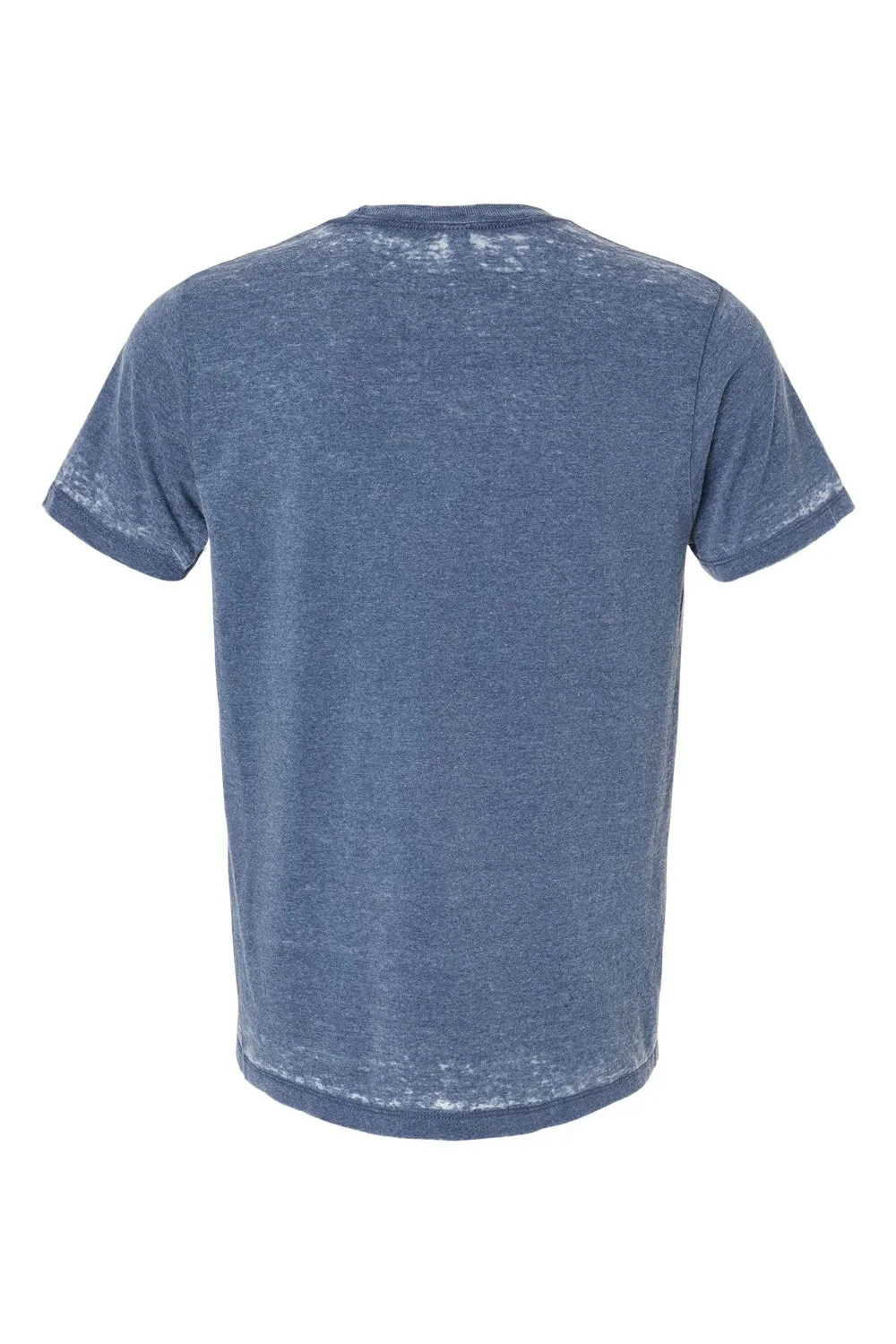 Colortone Mens Acid Wash Burnout Short Sleeve Crewneck T-Shirt - Denim Blue Clothing Colortone
