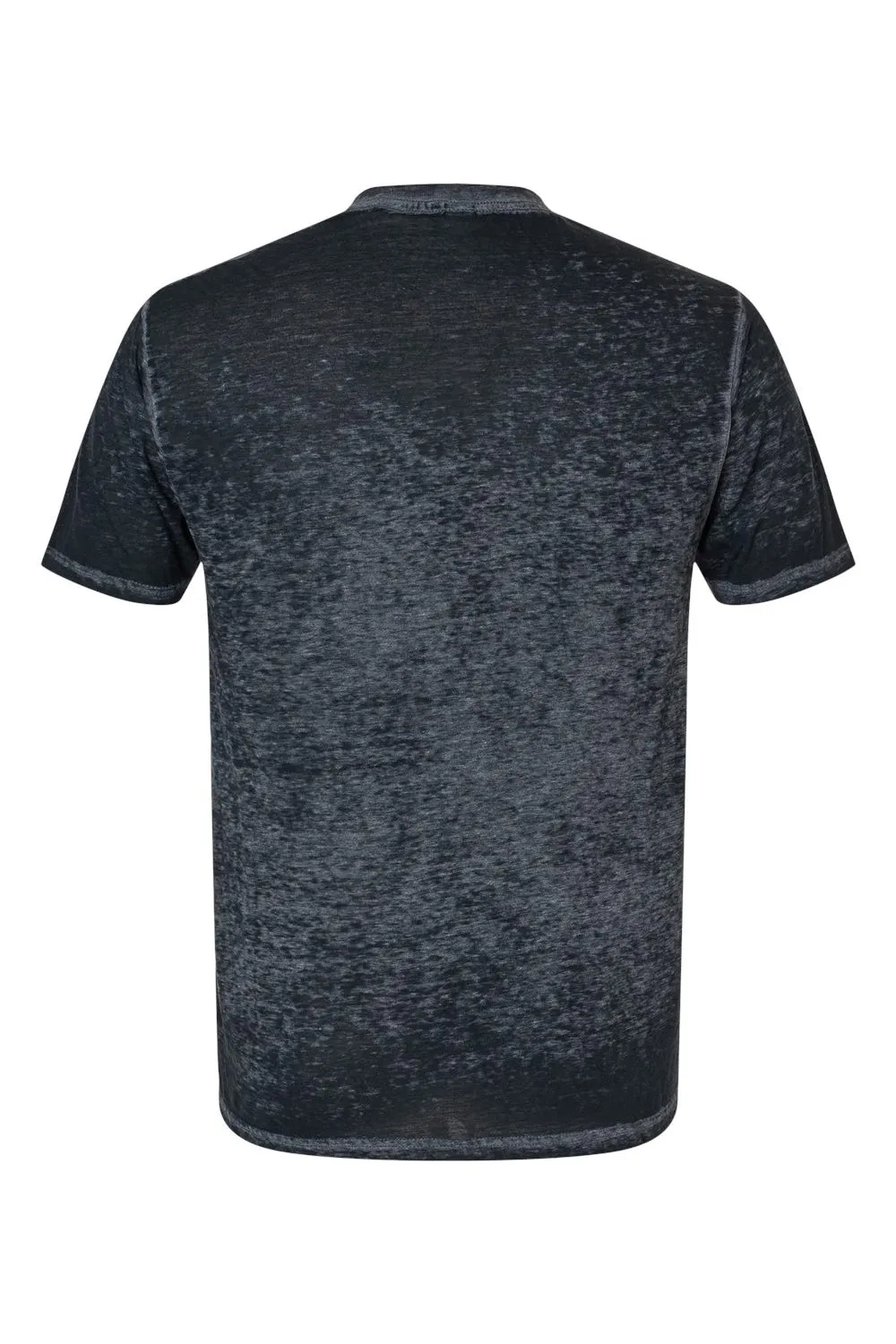 Colortone Mens Acid Wash Burnout Short Sleeve Crewneck T-Shirt - Twilight Black Clothing Colortone