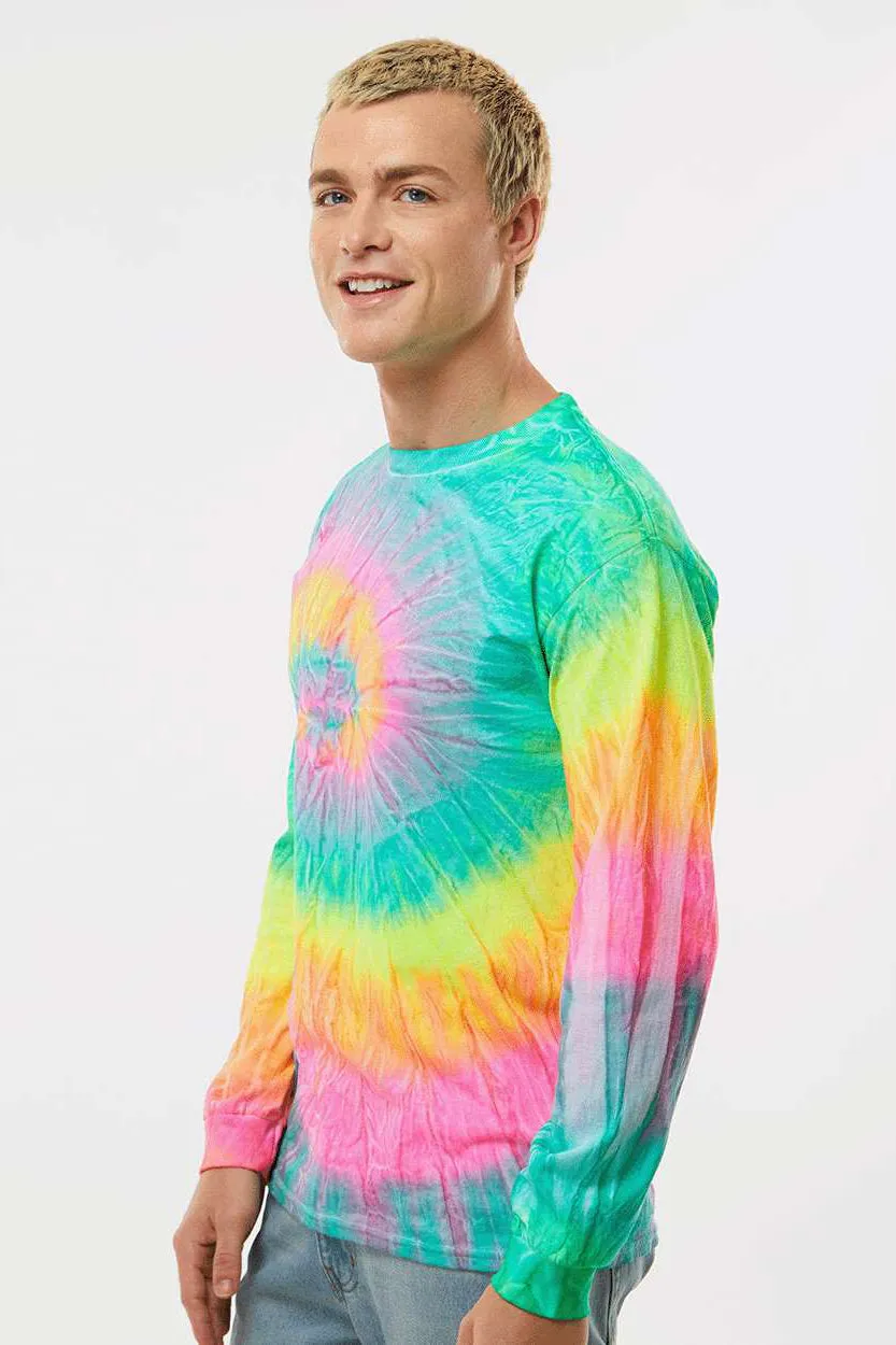 Colortone Mens Long Sleeve Crewneck T-Shirt - Minty Rainbow Clothing Colortone