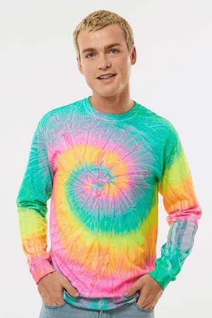 Colortone Mens Long Sleeve Crewneck T-Shirt - Minty Rainbow Clothing Colortone