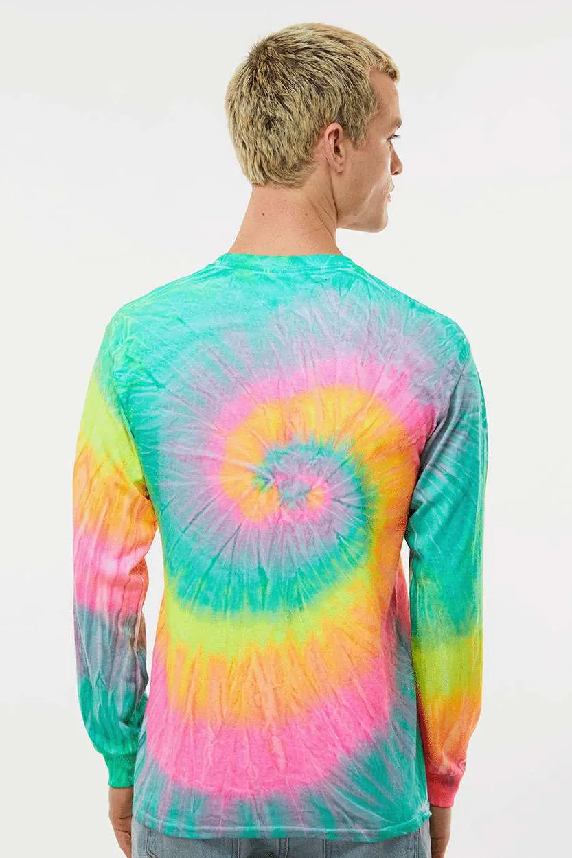 Colortone Mens Long Sleeve Crewneck T-Shirt - Minty Rainbow Clothing Colortone