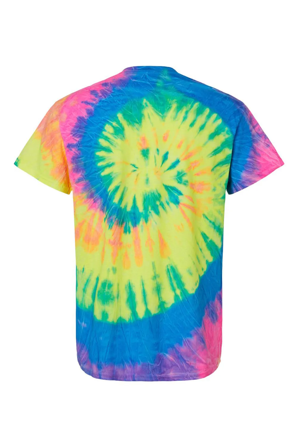 Colortone Mens Short Sleeve Crewneck T-Shirt - Neon Rainbow Clothing Colortone
