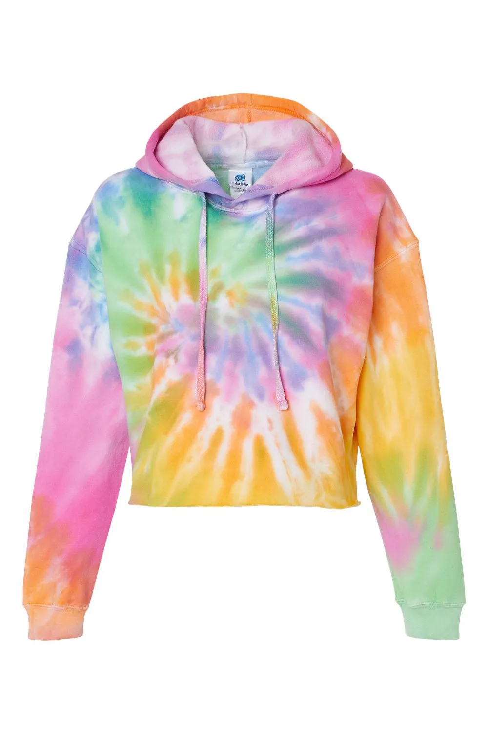 Colortone Womens Crop Hooded Sweatshirt Hoodie - Eternity Clothing Colortone