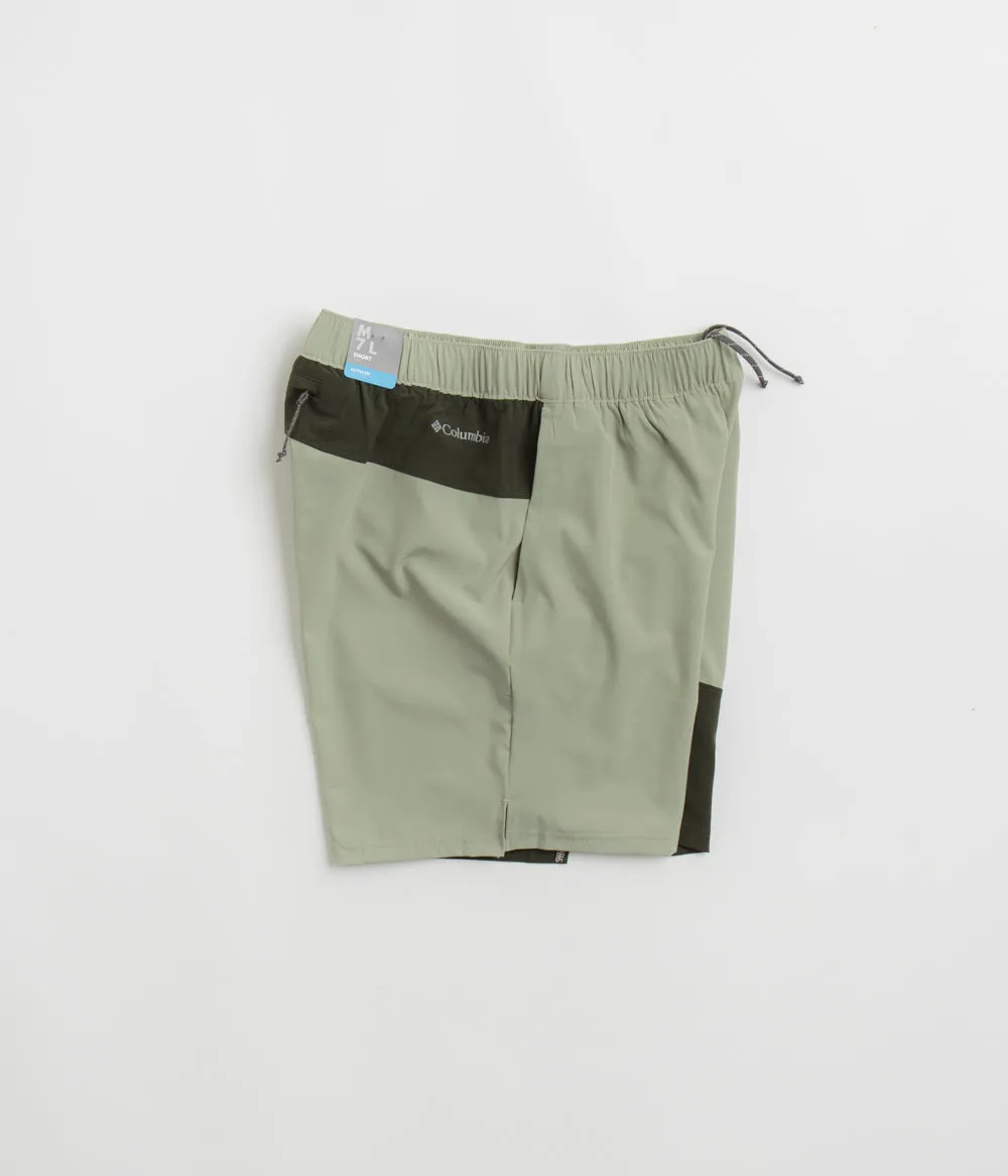 Columbia Hike Color Block Shorts - Safari / Greenscape Columbia