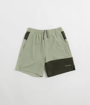 Columbia Hike Color Block Shorts - Safari / Greenscape Columbia