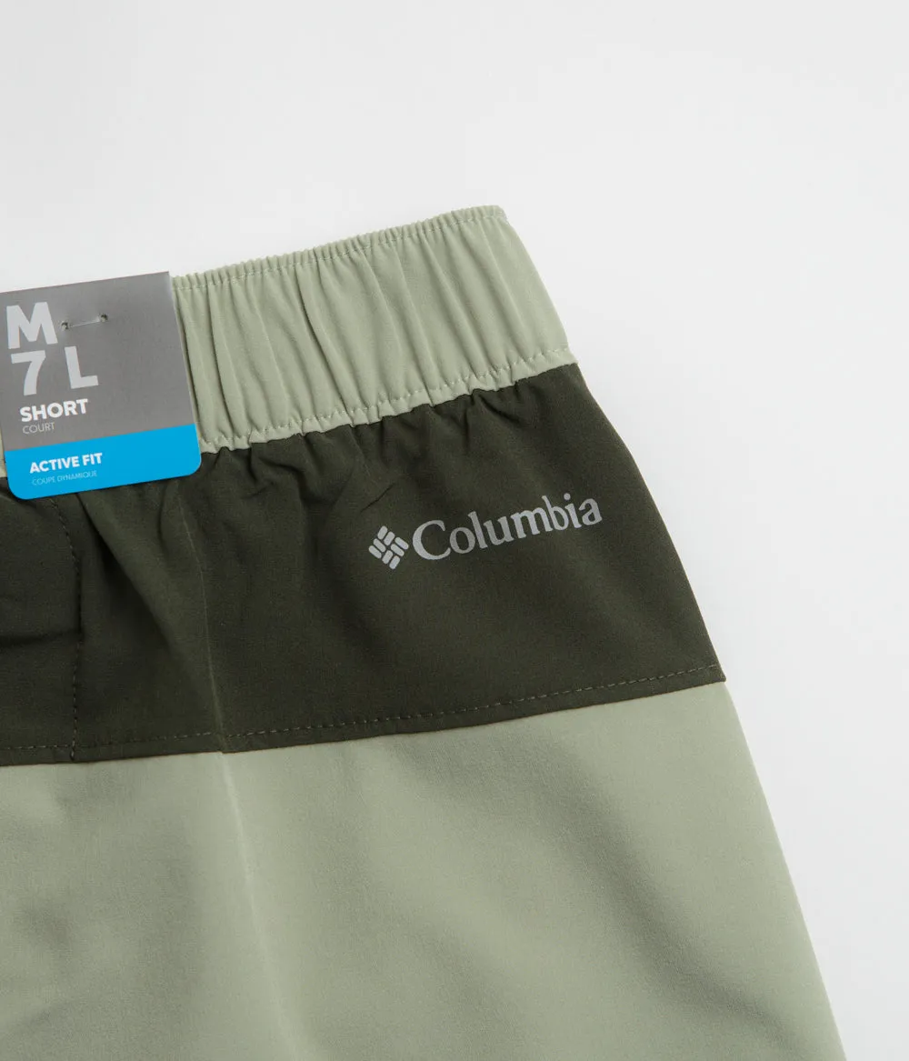 Columbia Hike Color Block Shorts - Safari / Greenscape Columbia