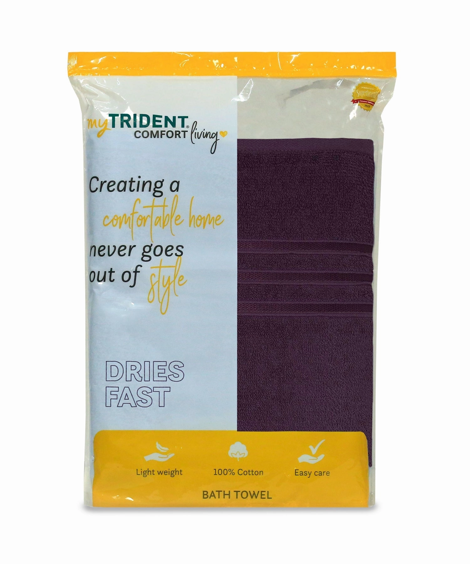 Comfort Living 1Pc Bath Towel ,400 Gsm, Quicky Dry, Black Currant