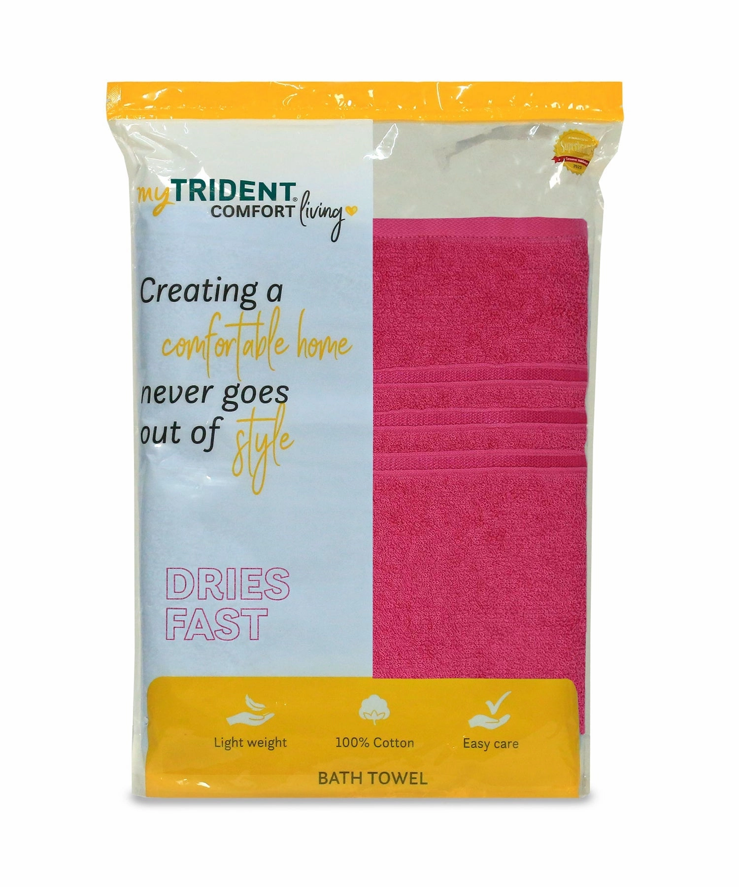 Comfort Living 1Pc Bath Towel ,400 Gsm, Quicky Dry, Candy Glow
