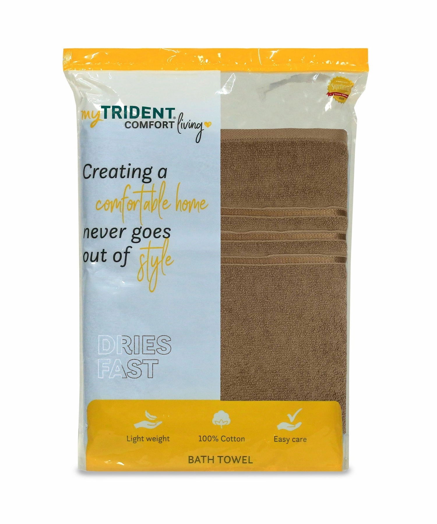 Comfort Living 1Pc Bath Towel ,400 Gsm, Quicky Dry, Coconut Shell