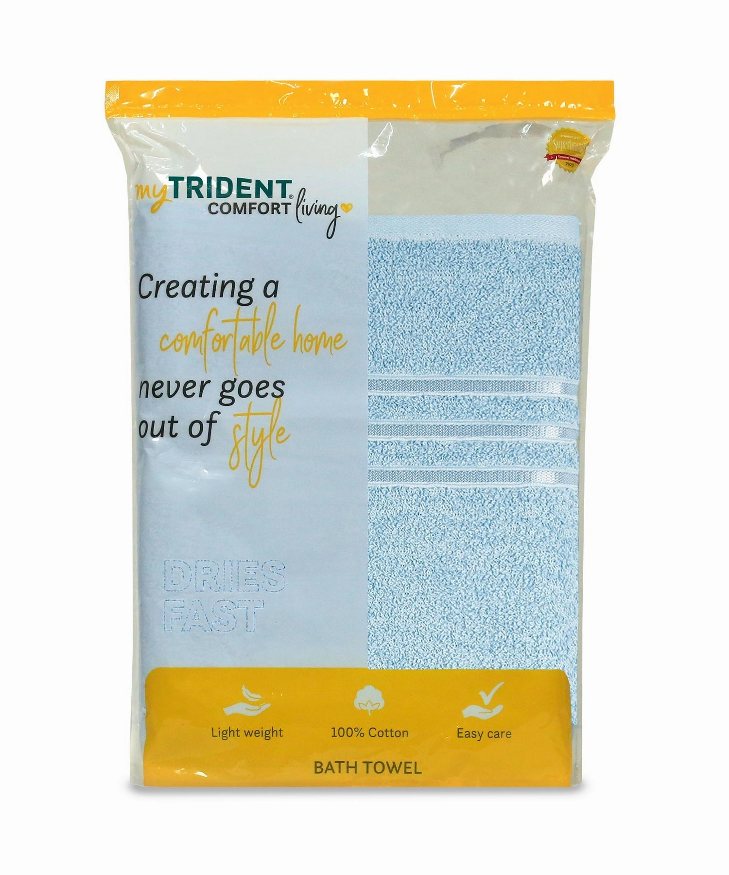 Comfort Living 1Pc Bath Towel ,400 Gsm, Quicky Dry, Cool Blue