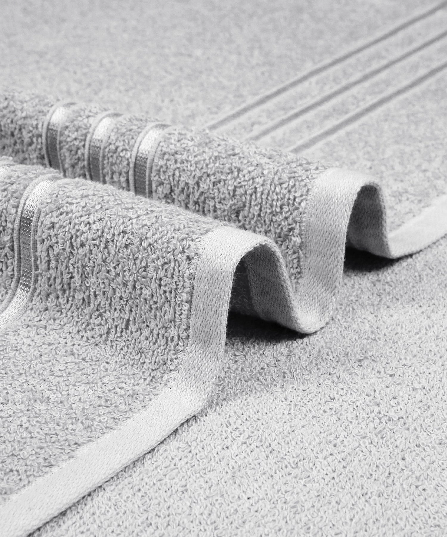 Comfort Living 1Pc Bath Towel ,400 Gsm, Quicky Dry, Ice Grey