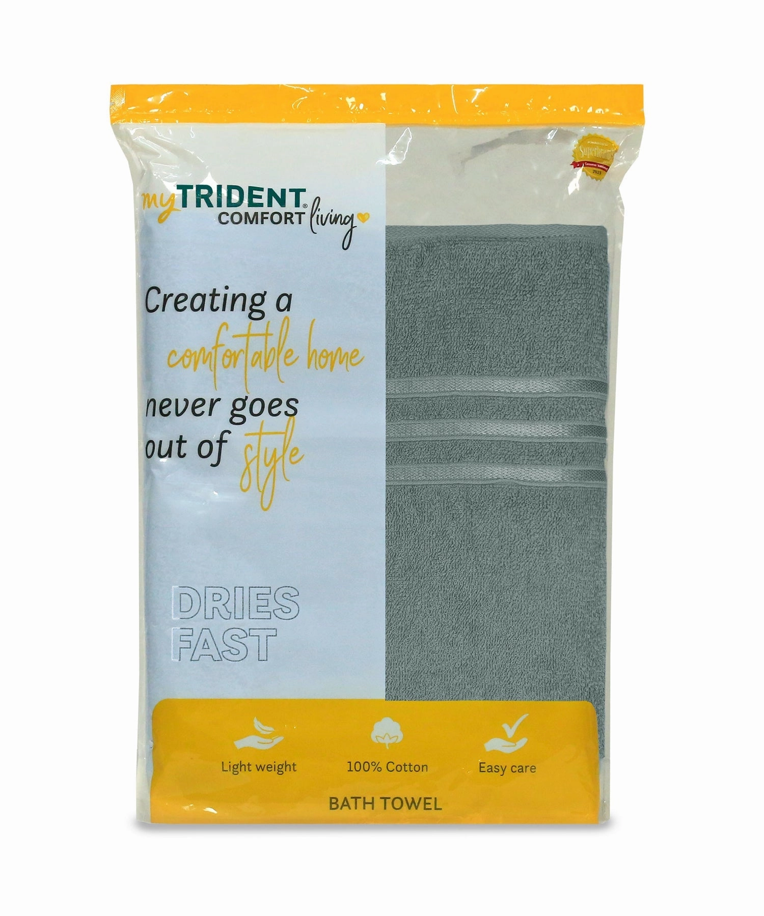 Comfort Living 1Pc Bath Towel ,400 Gsm, Quicky Dry, New Grey