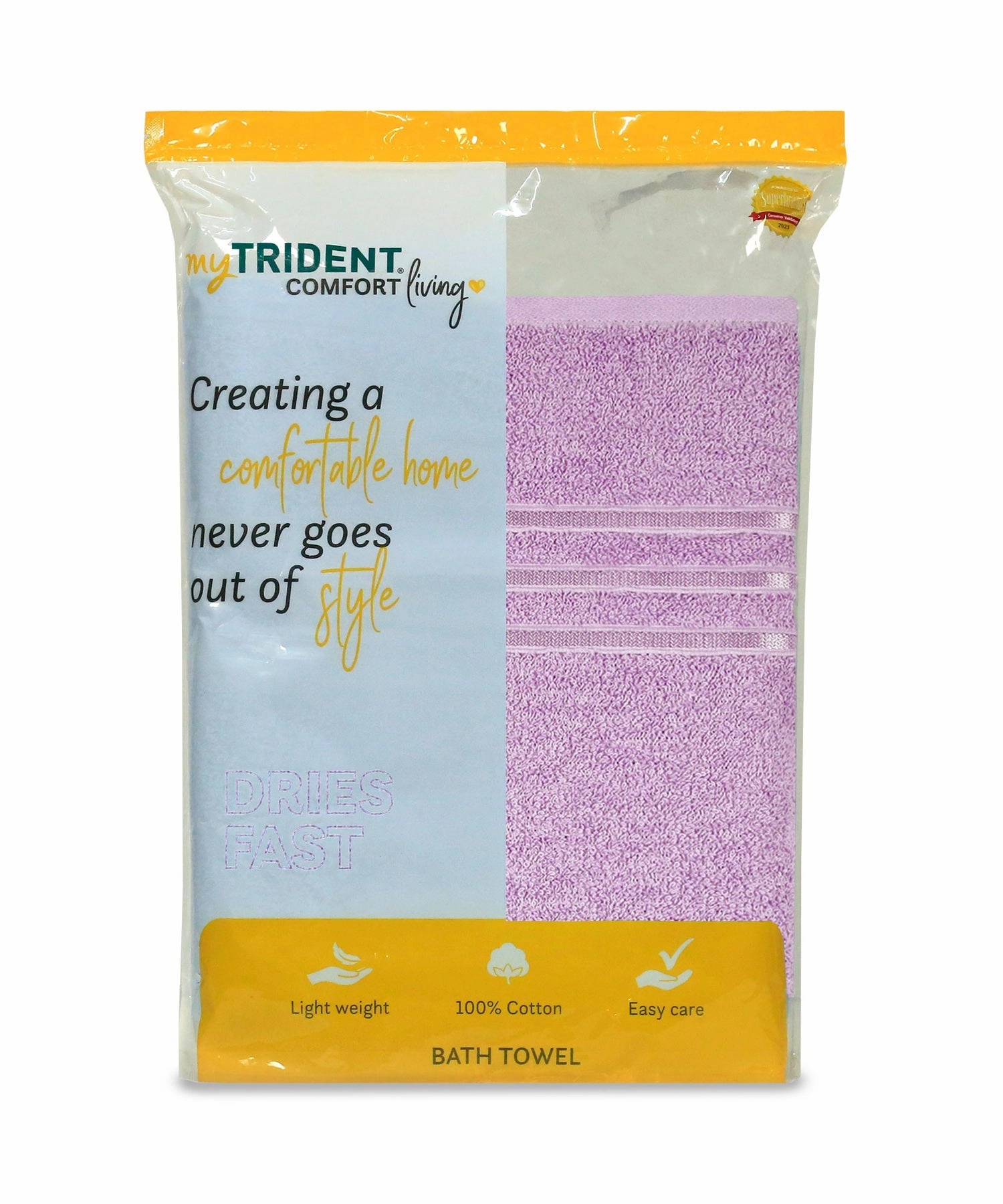 Comfort Living 1Pc Bath Towel ,400 Gsm, Quicky Dry, Violet Sky