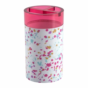 Confetti Pink Toothbrush Holder - 5.03'' x 2.75'' x 2.75'' toothbrush holder,bathroom cup,bathroom organizer