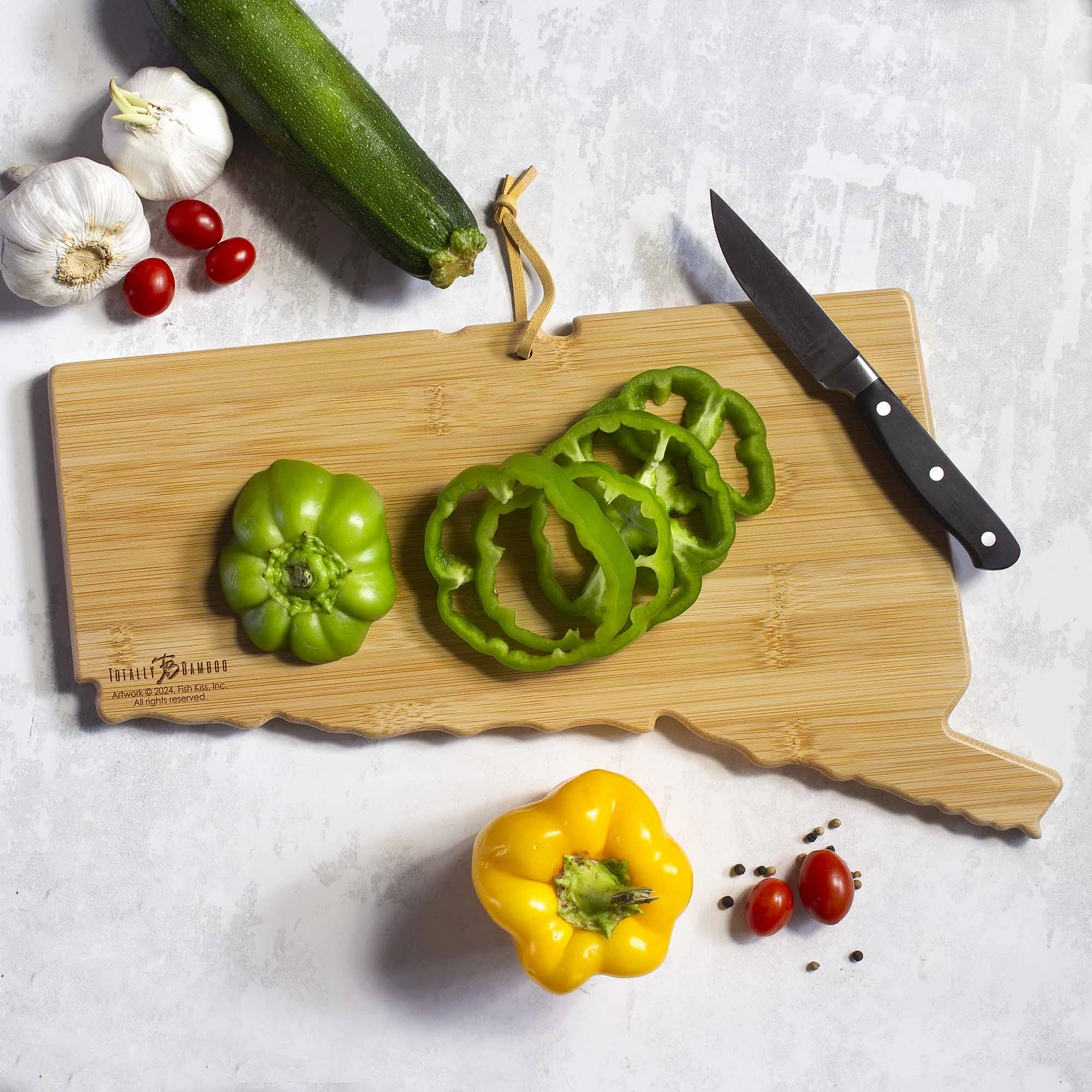 Connecticut Cutting Board with Artwork by Fish Kiss