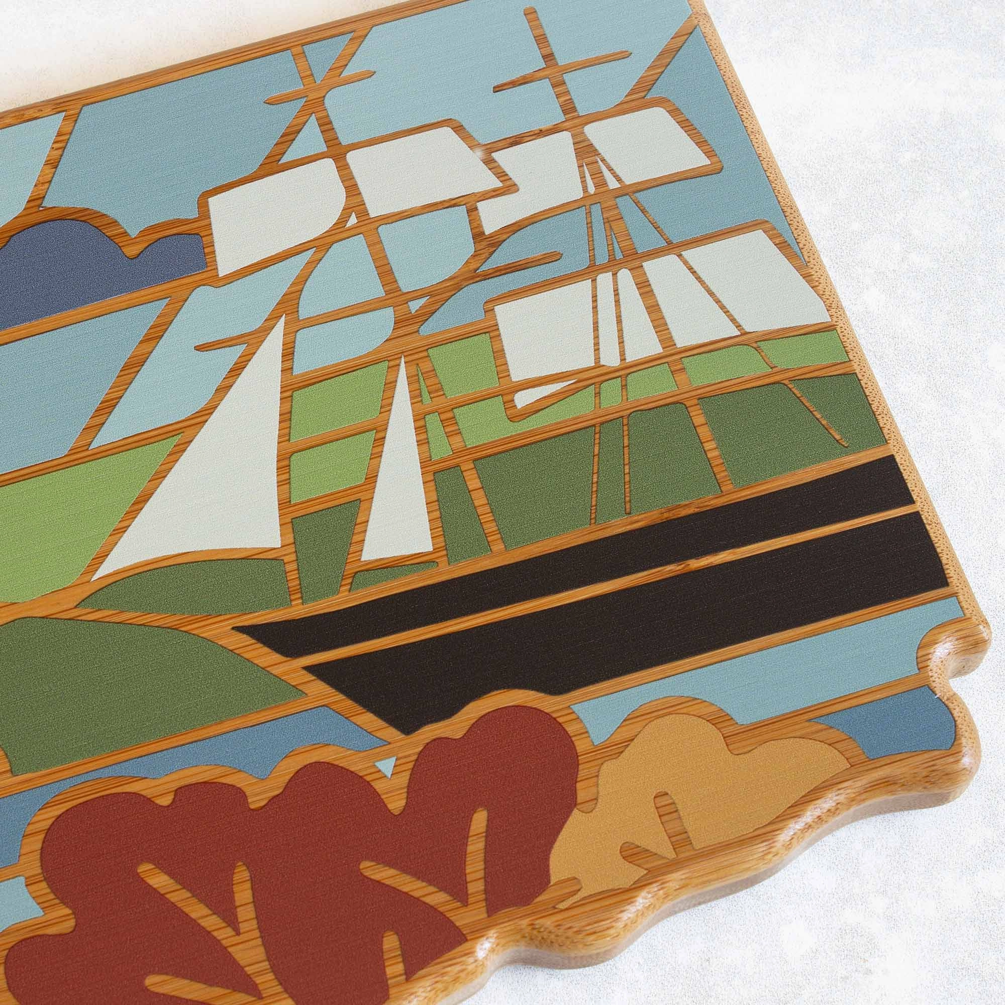Connecticut Cutting Board with Artwork by Summer Stokes