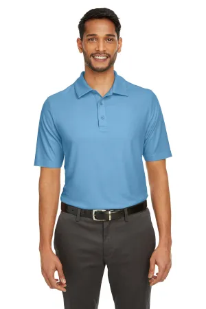 Core 365 Mens Fusion ChromaSoft Performance Moisture Wicking Short Sleeve Polo Shirt - Columbia Blue  Perfect Clothing Core-365